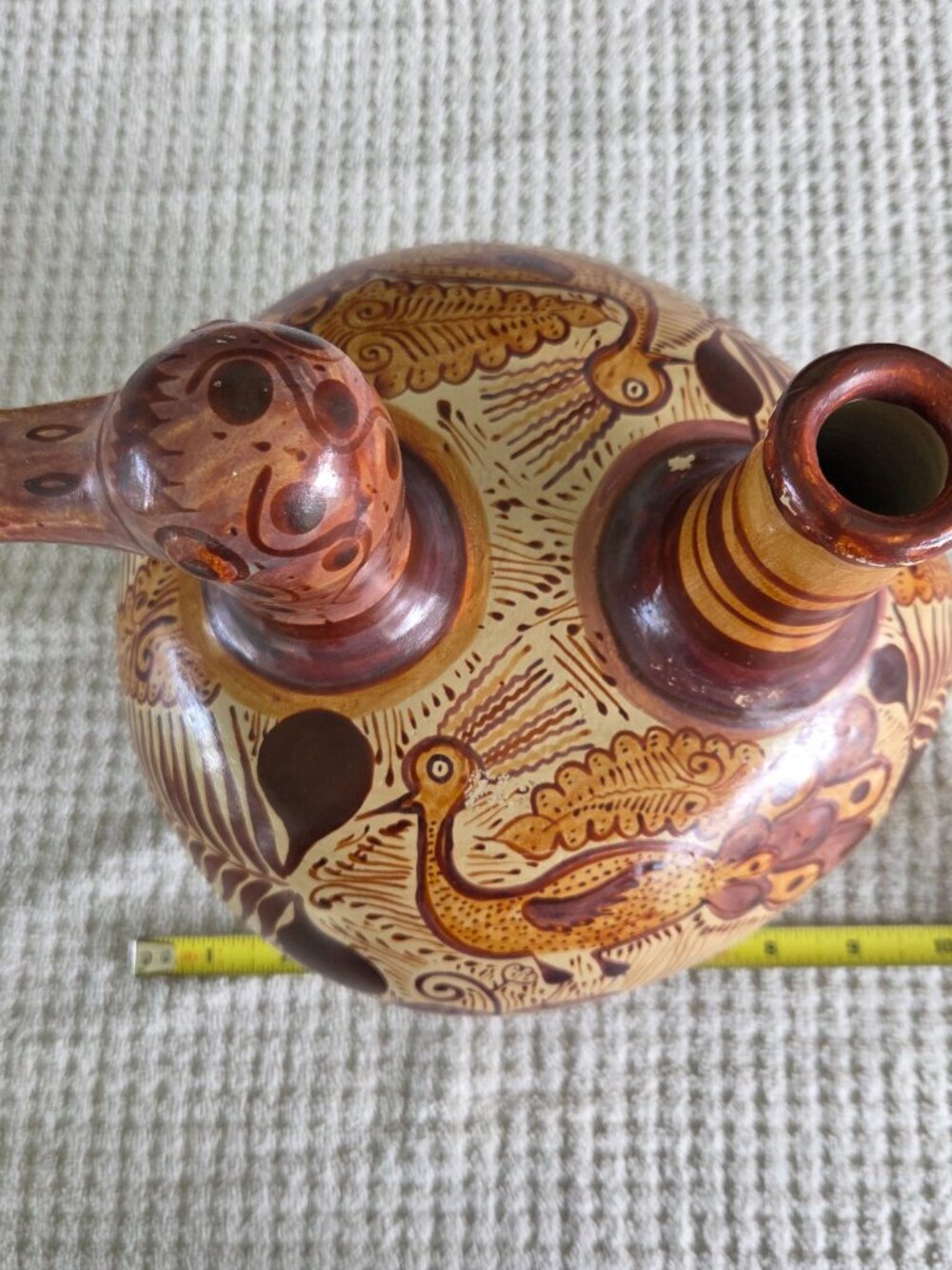 Vintage Tonala Pottery Duck Figurine Hand Painted Mexican Folk Art 3 Pieces - Picture 10 of 16